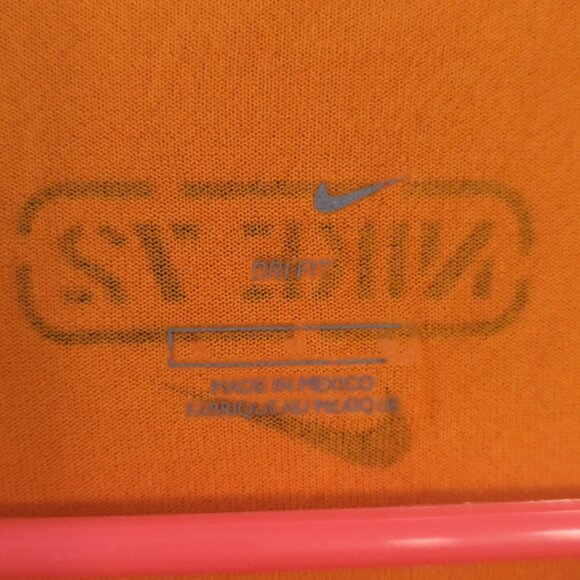 Nike Mens Large Orange Basketball Tank Top Drifit Gym Run Active - Picture 3 of 6